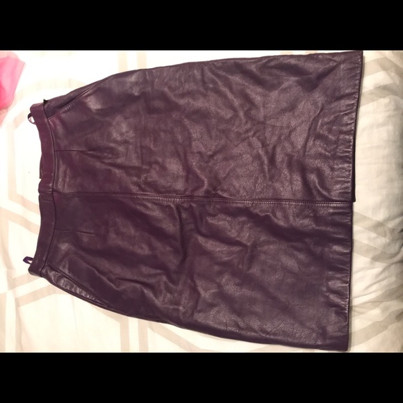 Genuine Vintage Leather Skirt - Picture 1 of 3